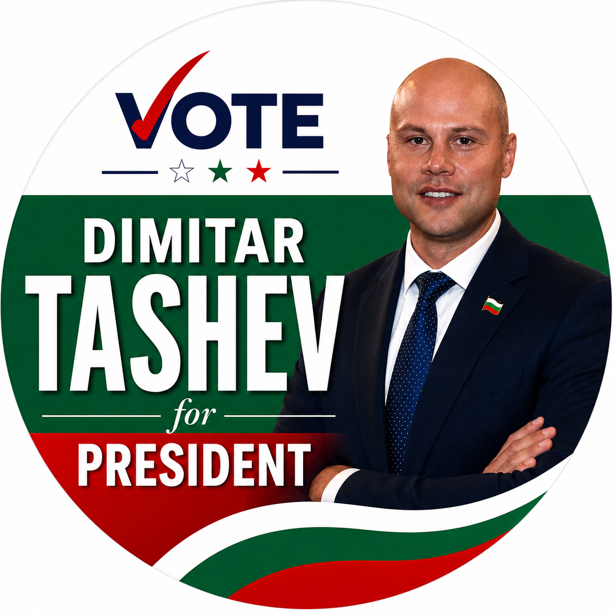 Dimitar Tashev for President campaign image